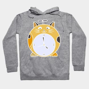 colorful round cat shaped alarm clock Hoodie